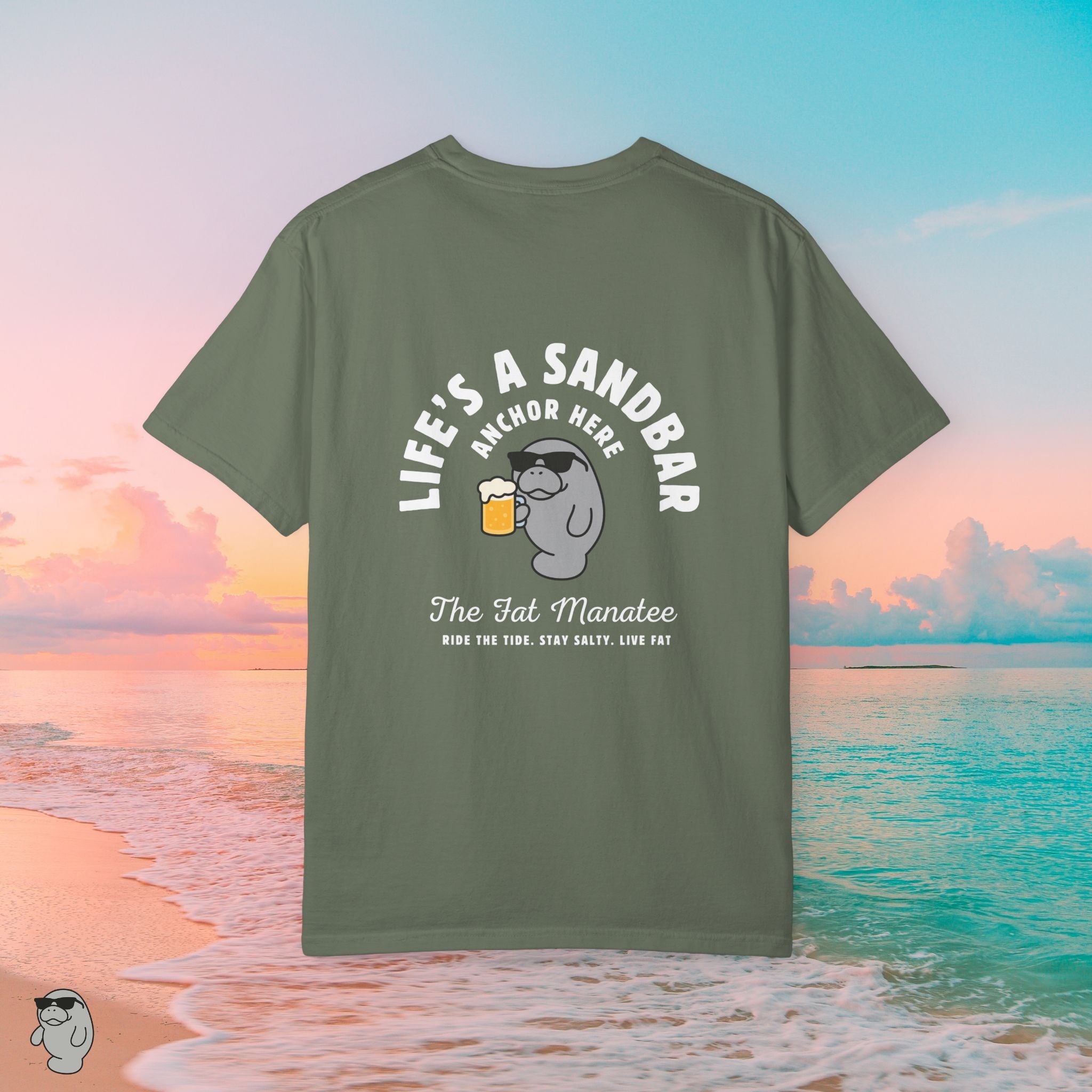 Life’s a Sandbar Tee – The Fat Manatee