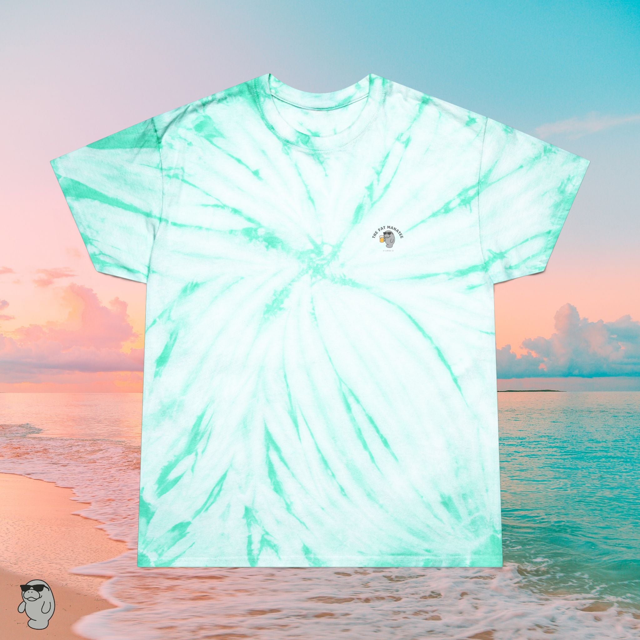 The Fat Manatee “Mangrove Paddle” Tie‑Dye Tee – Surf, Mangroves & Coastal Roots