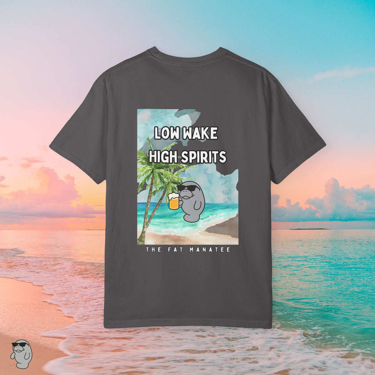 Chill Beach Vibes Unisex T-shirt - Low Wake High Spirits, Relaxation Wear, Summer Style, Gift for Beach Lovers, Casual Tee