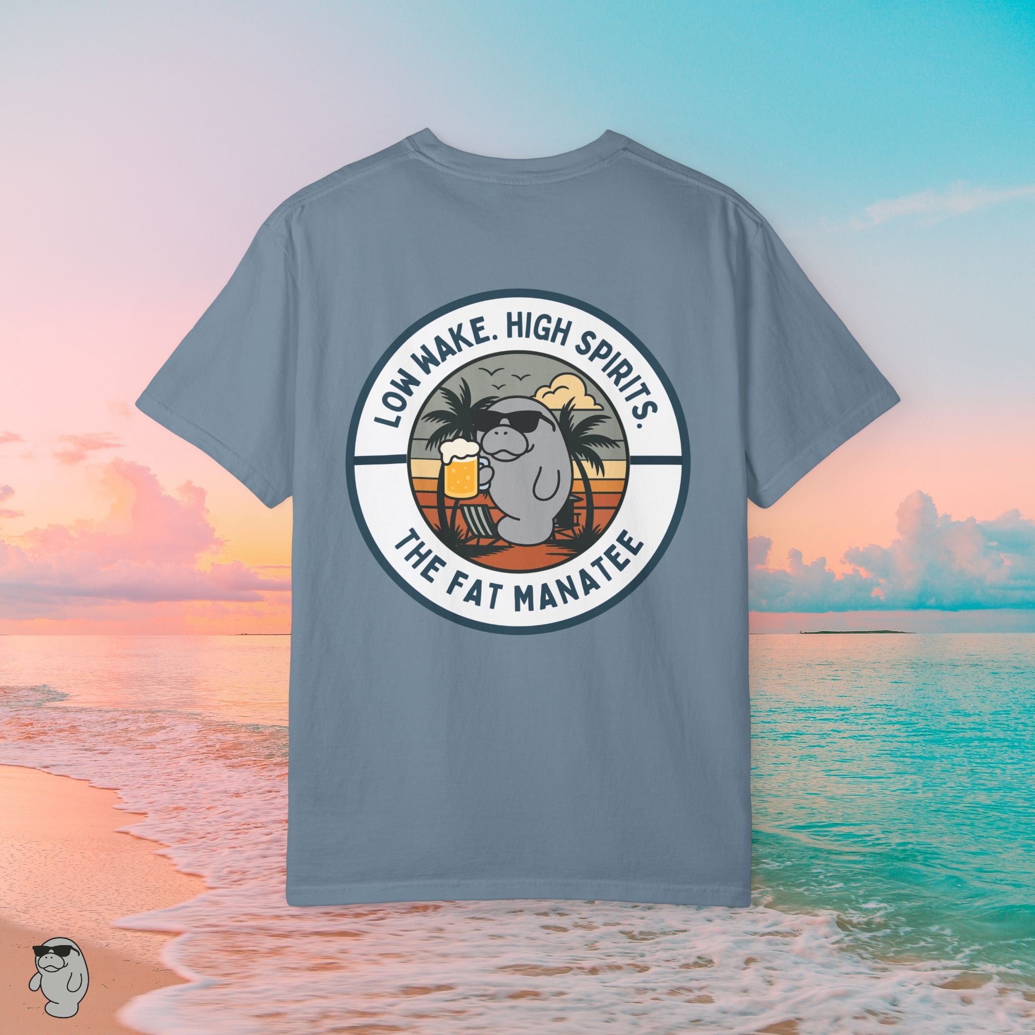 Chill Beach Vibes Unisex T-shirt - Low Wake High Spirits, Relaxation Wear, Summer Style, Gift for Beach Lovers, Casual Tee
