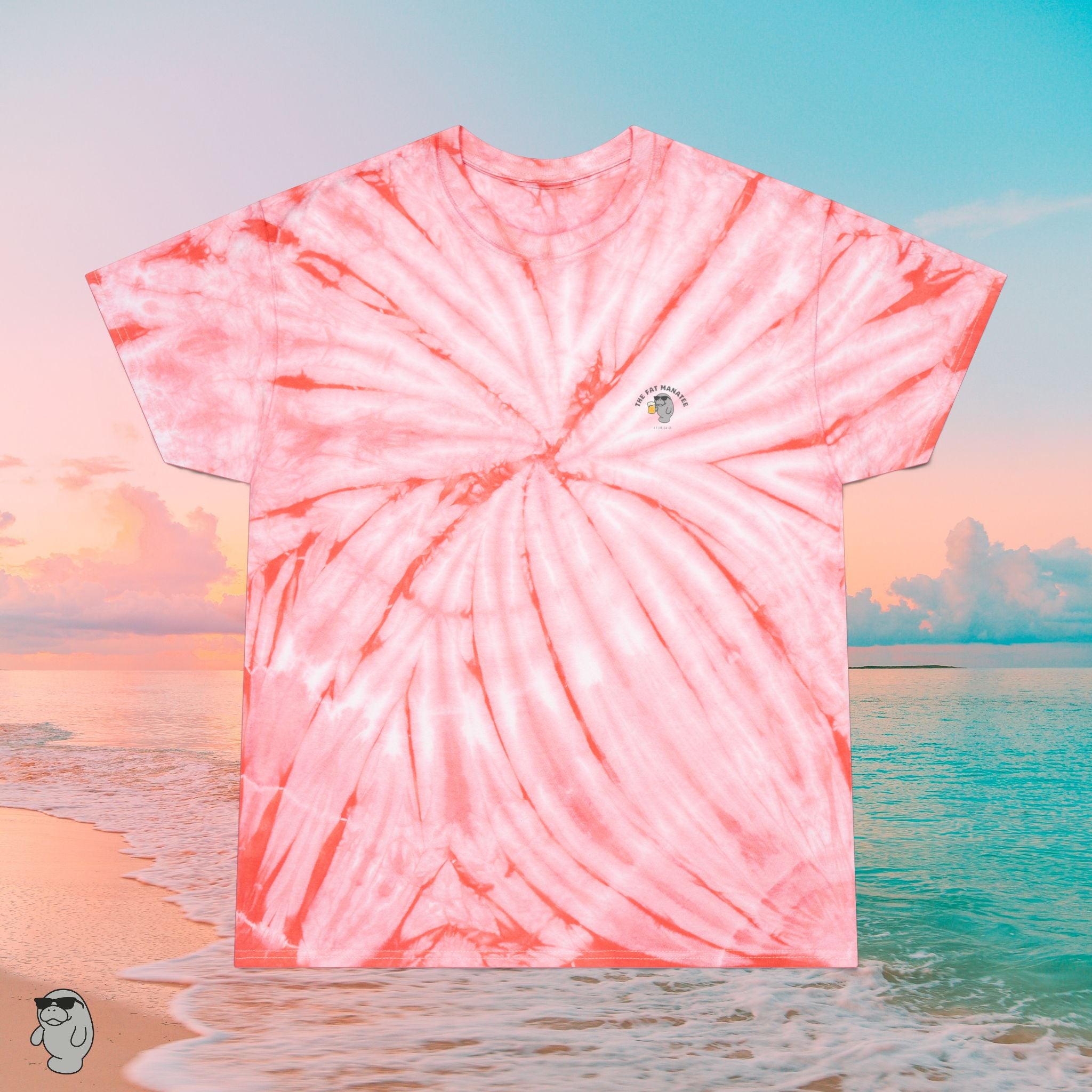The Fat Manatee “Mangrove Paddle” Tie‑Dye Tee – Surf, Mangroves & Coastal Roots