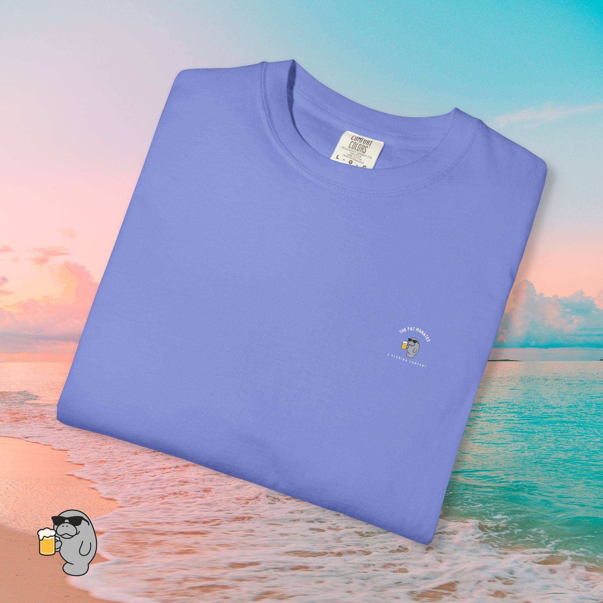 The Fat Manatee “Not Lost, Just Trolling for Better Company” T-Shirt – Funny Florida Beach Shirt, Coastal Graphic Tee, Summer Vacation Shirt