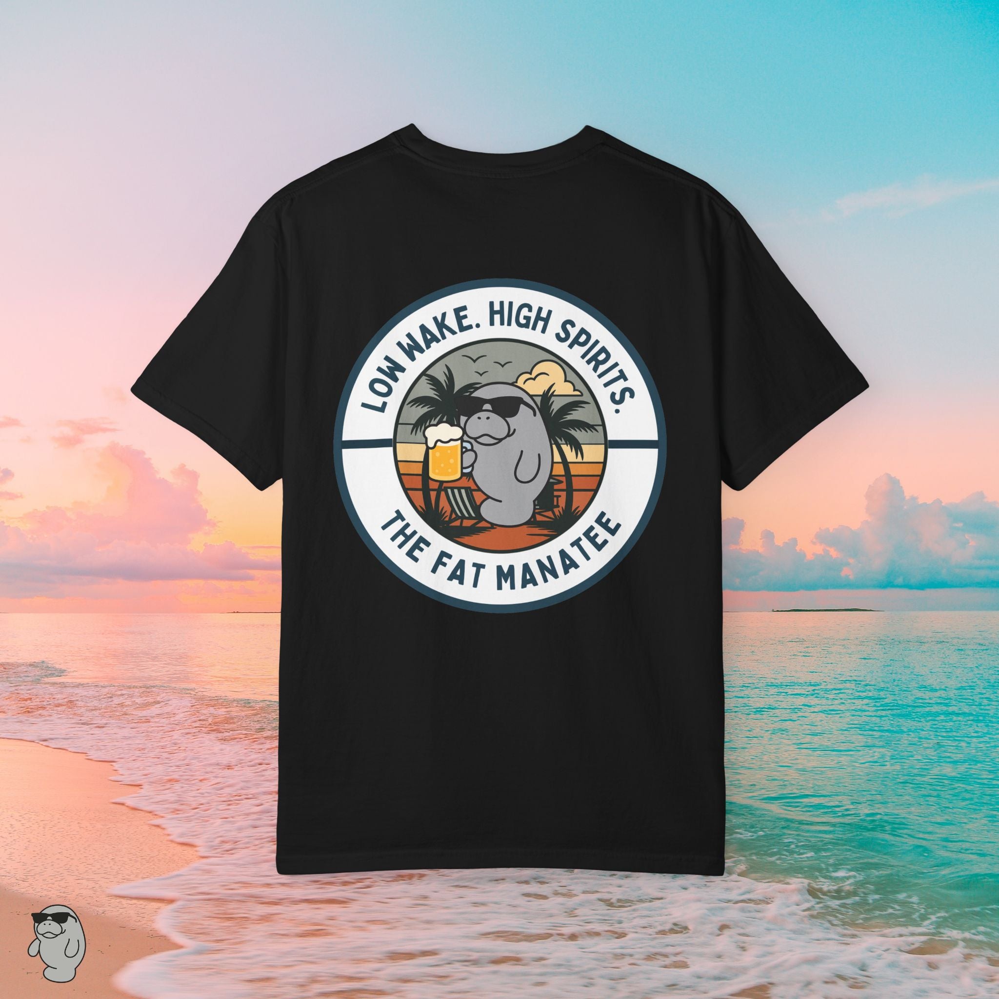 Chill Beach Vibes Unisex T-shirt - Low Wake High Spirits, Relaxation Wear, Summer Style, Gift for Beach Lovers, Casual Tee