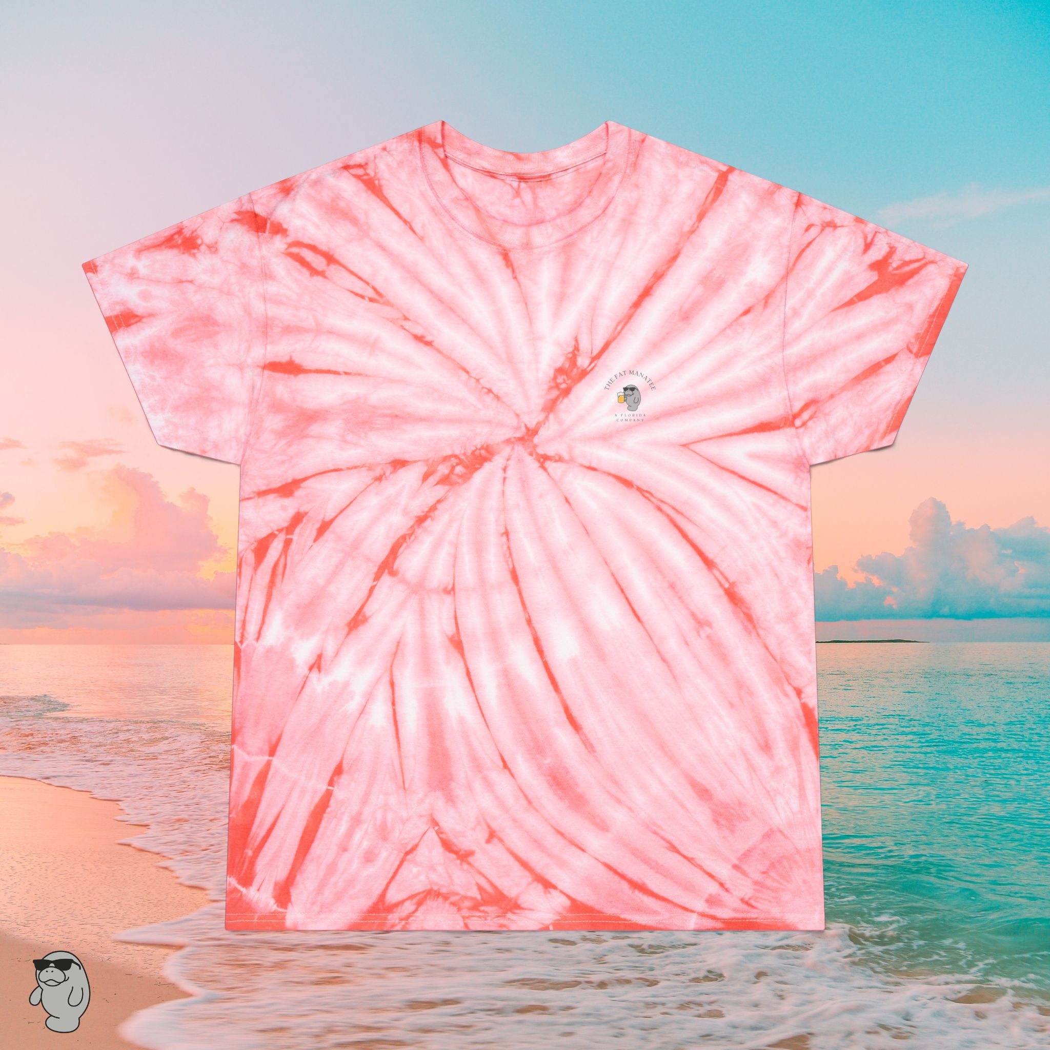 The Fat Manatee “Mangrove Vibes” Tie‑Dye Tee – Coastal Color Meets Surfside Heritage