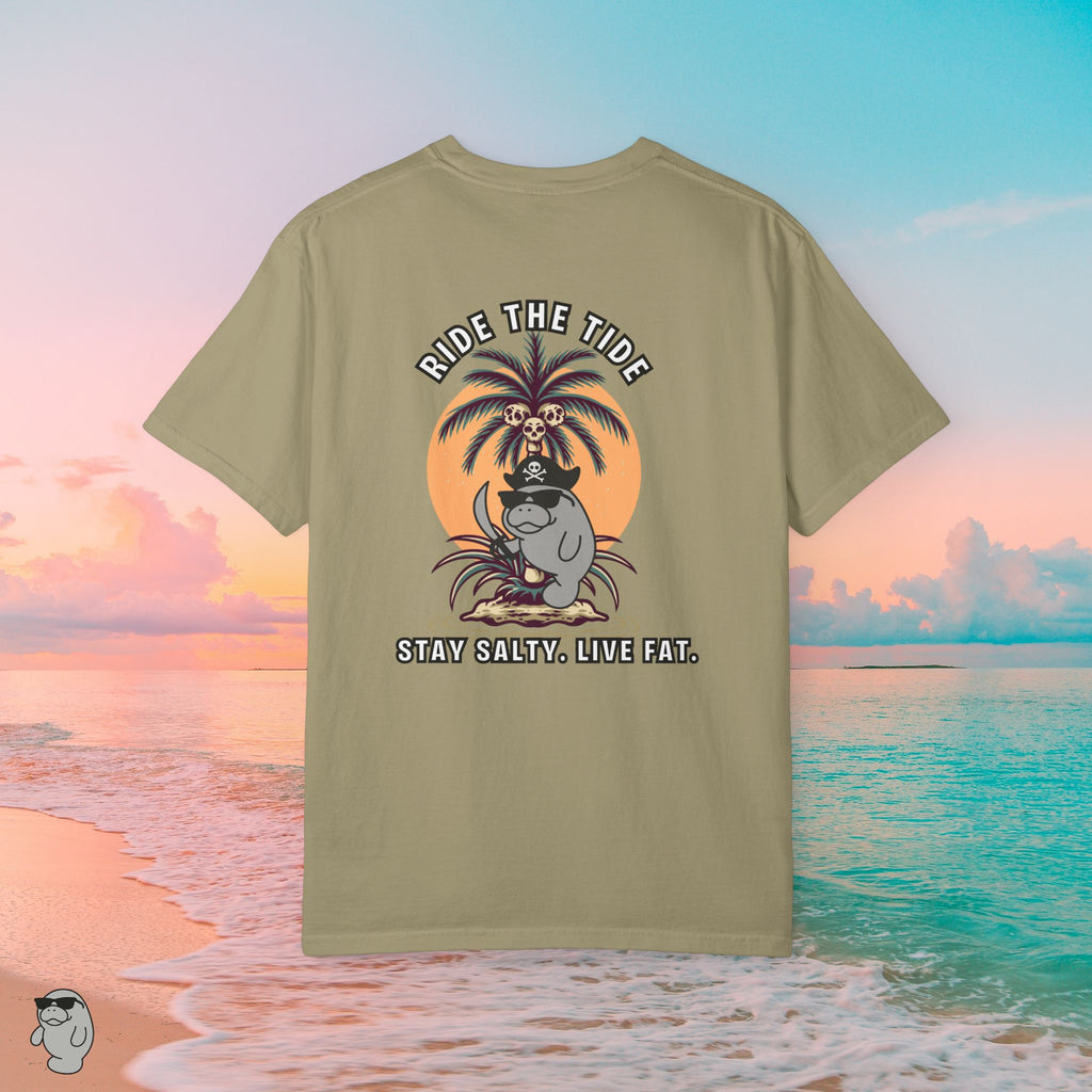 Pirate Manatee Tee – Ride the Tide. Stay Salty. Live Fat.