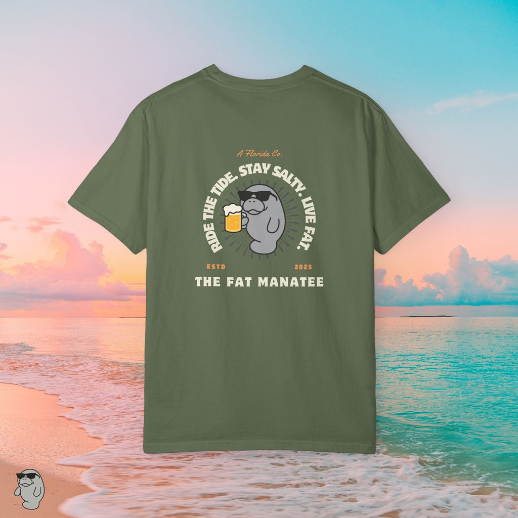 Florida Coastal T-Shirt – Classic Fat Manatee Logo Beach Tee | Fat Manatee