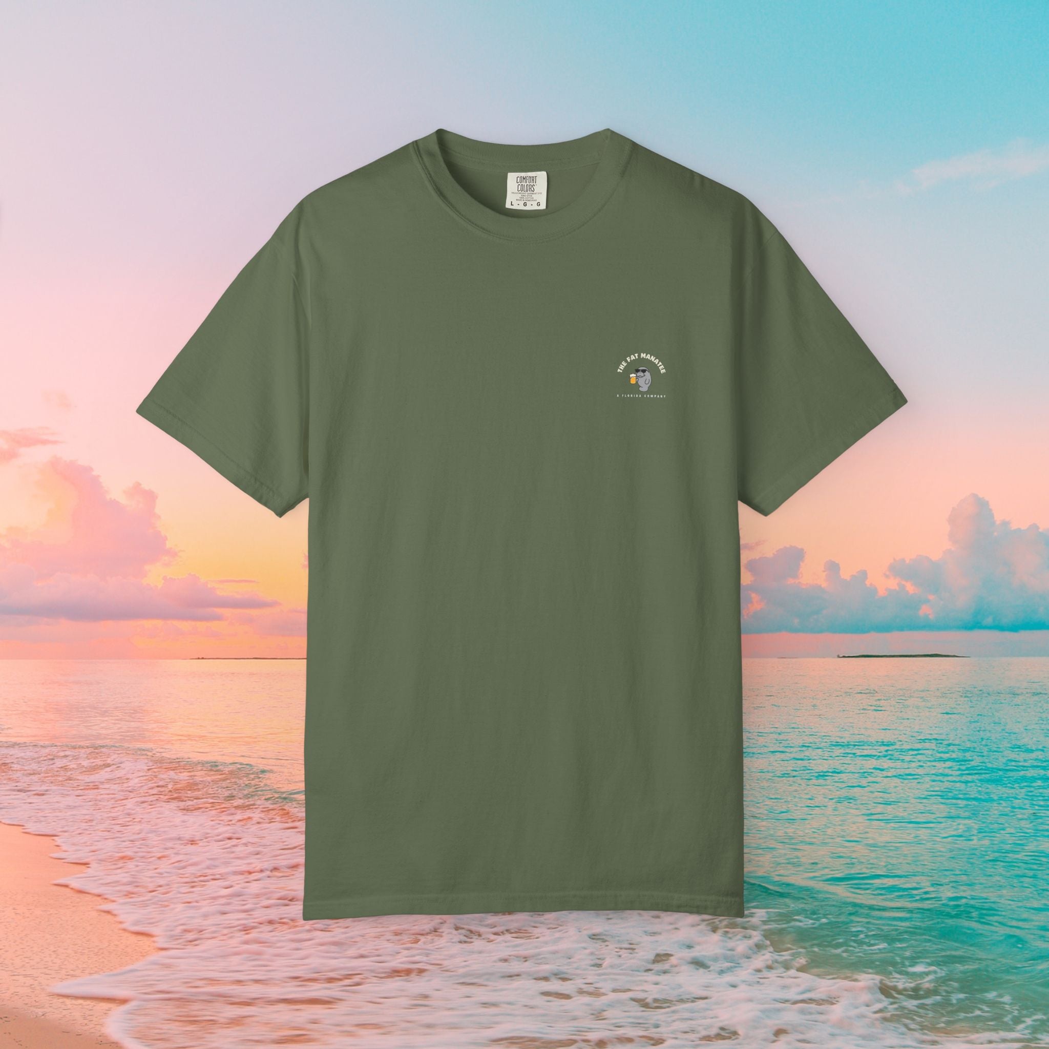 Florida Coastal T-Shirt – Classic Fat Manatee Logo Beach Tee | Fat Manatee