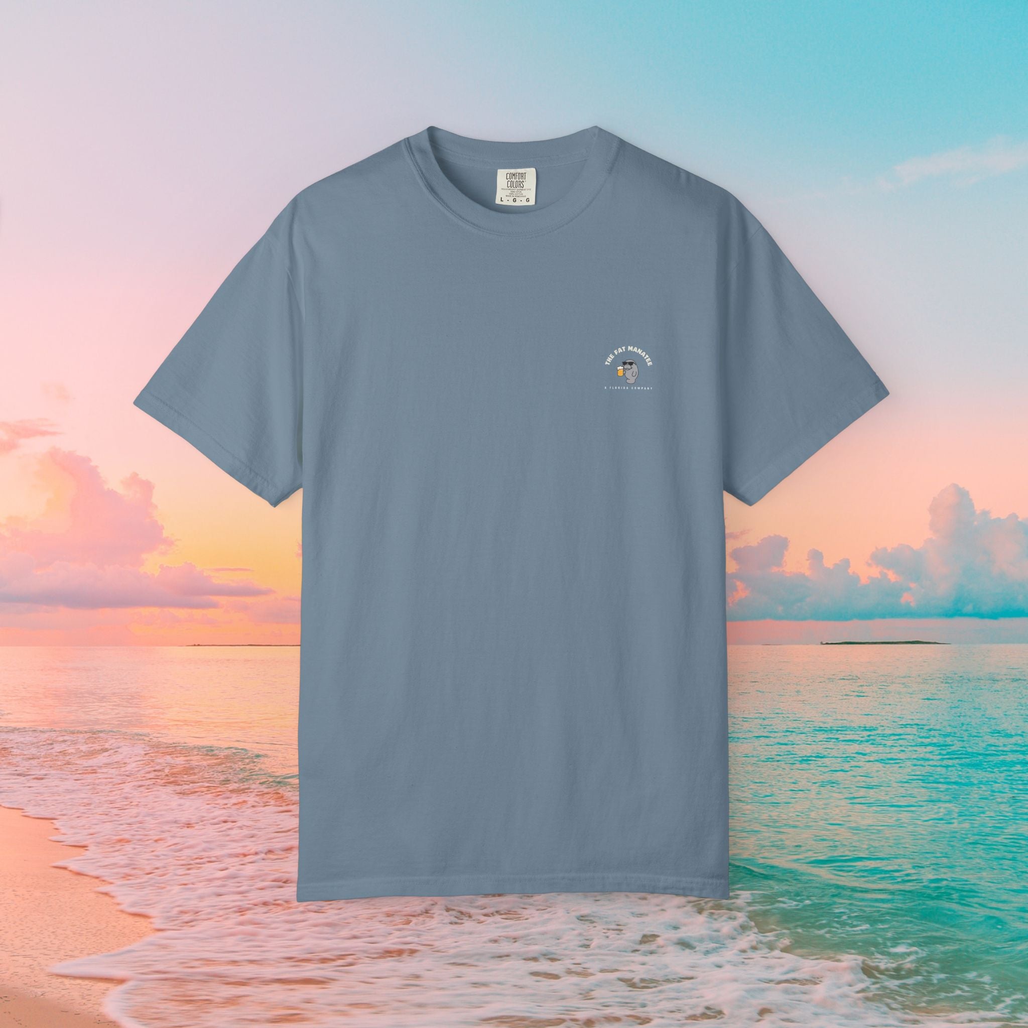 Florida Coastal T-Shirt – Classic Fat Manatee Logo Beach Tee | Fat Manatee
